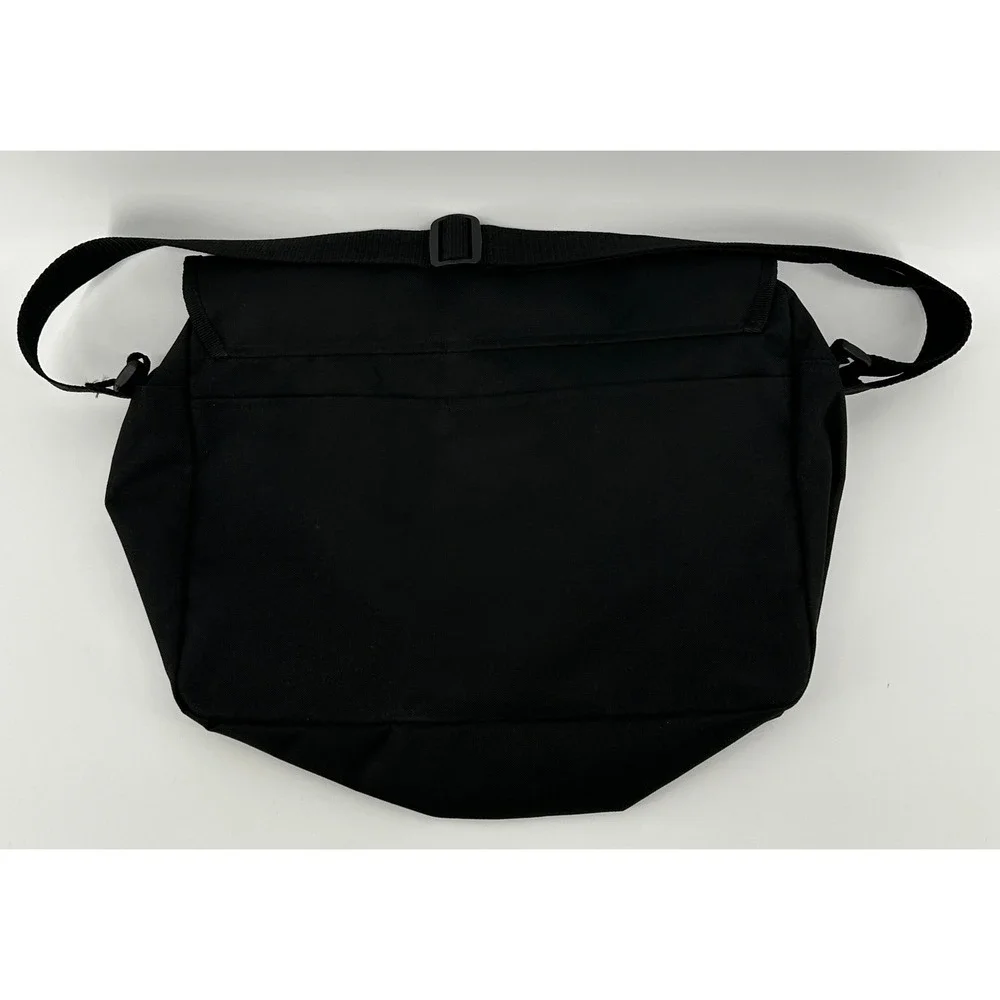 Sierra Club Black Canvas Messenger Bag Adjustable Strap Organizer Travel Work